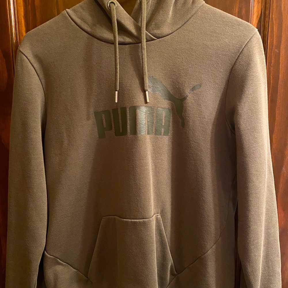 Olive Green Puma Hoodie